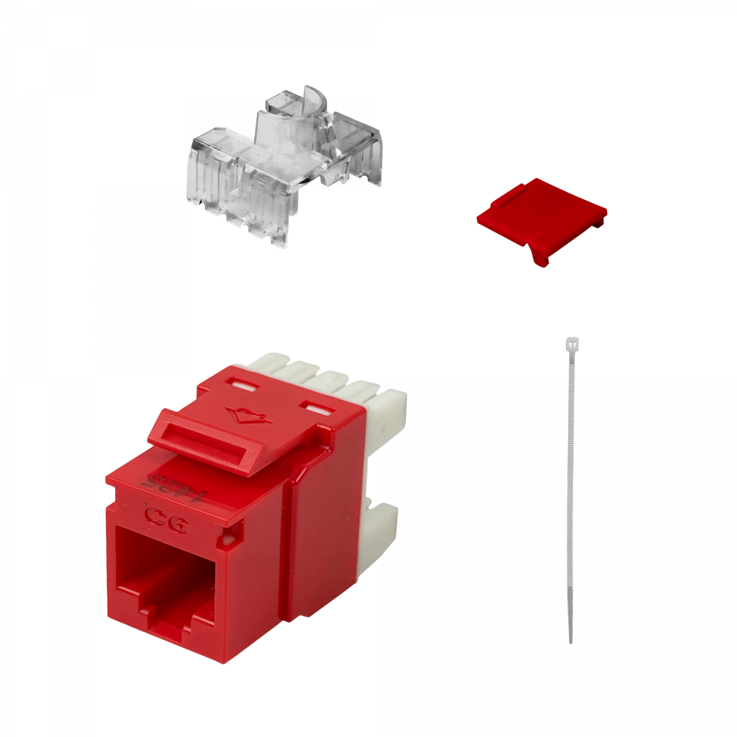 Punch Keystone Hembra RJ45  Rojo Cat6 UTP Multilan Furukawa 3