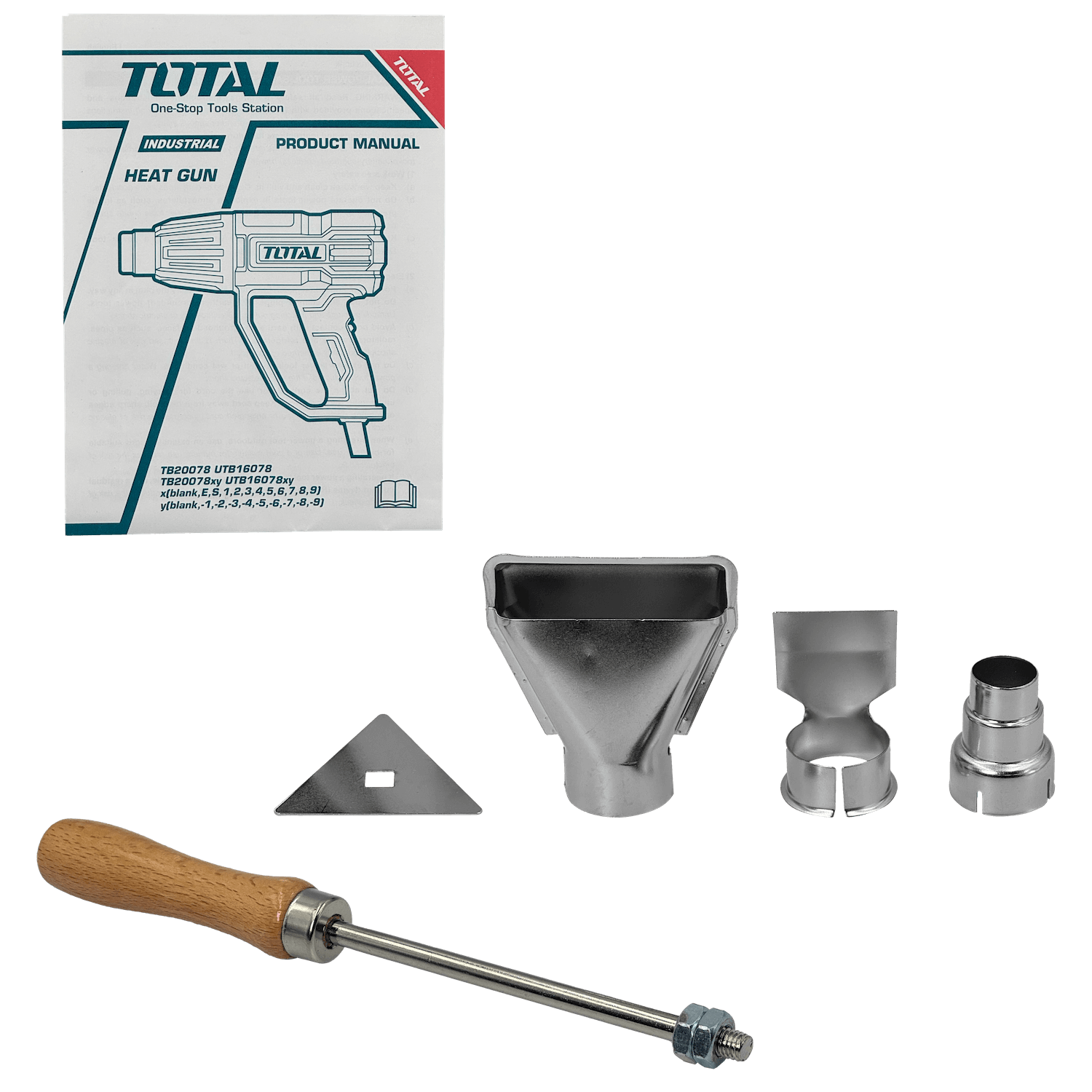 Pistola Calor 2000W 3-Boquilla Aire Caliente Industrial Total 4