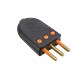 Enchufe Macho c/Tierra  Negro 10A SEC-60477  Kalop - Miniatura 2