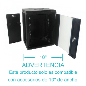 Rack 9U 10 Pulgadas Ancho  30cm Fondo 