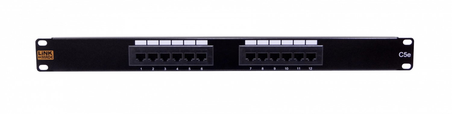 Patch Panel 12-RJ45 Cat5e 1U UL Certific 1
