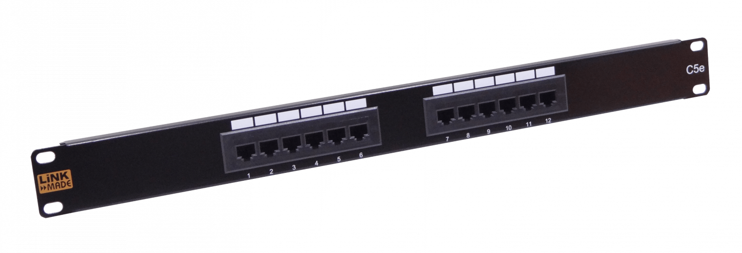 Patch Panel 12-RJ45 Cat5e 1U UL Certific 3