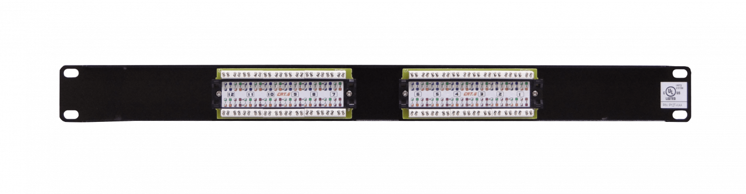Patch Panel 12-RJ45 Cat6 1U UL Certific 2