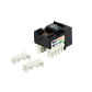Conector Keystone Punchable  Negro Hembra RJ45 Cat5E U/UTP  - Miniatura 2