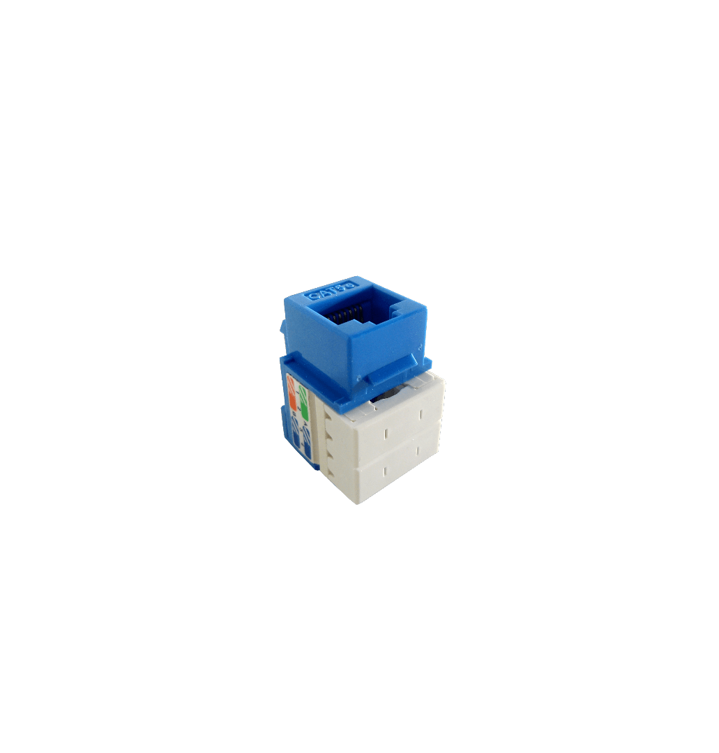 Conector Punchable  Keystone  Hembra RJ45 Azul Cat5E U/UTP  2