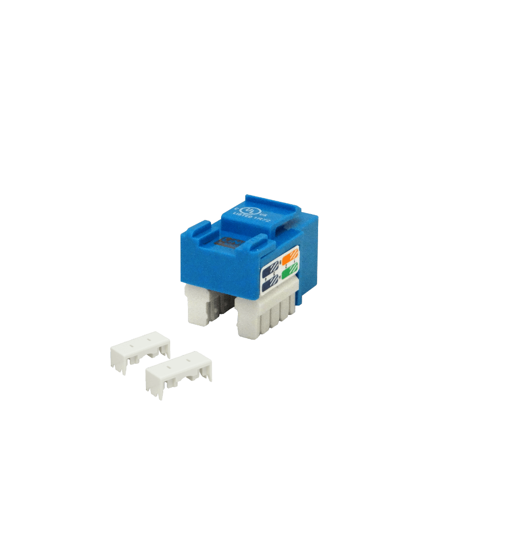 Conector Punchable  Keystone  Hembra RJ45 Azul Cat5E U/UTP  3
