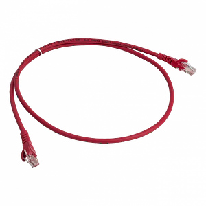Cable Patch 1mt Cat5e Rojo LSZH Inyectado Multifilar