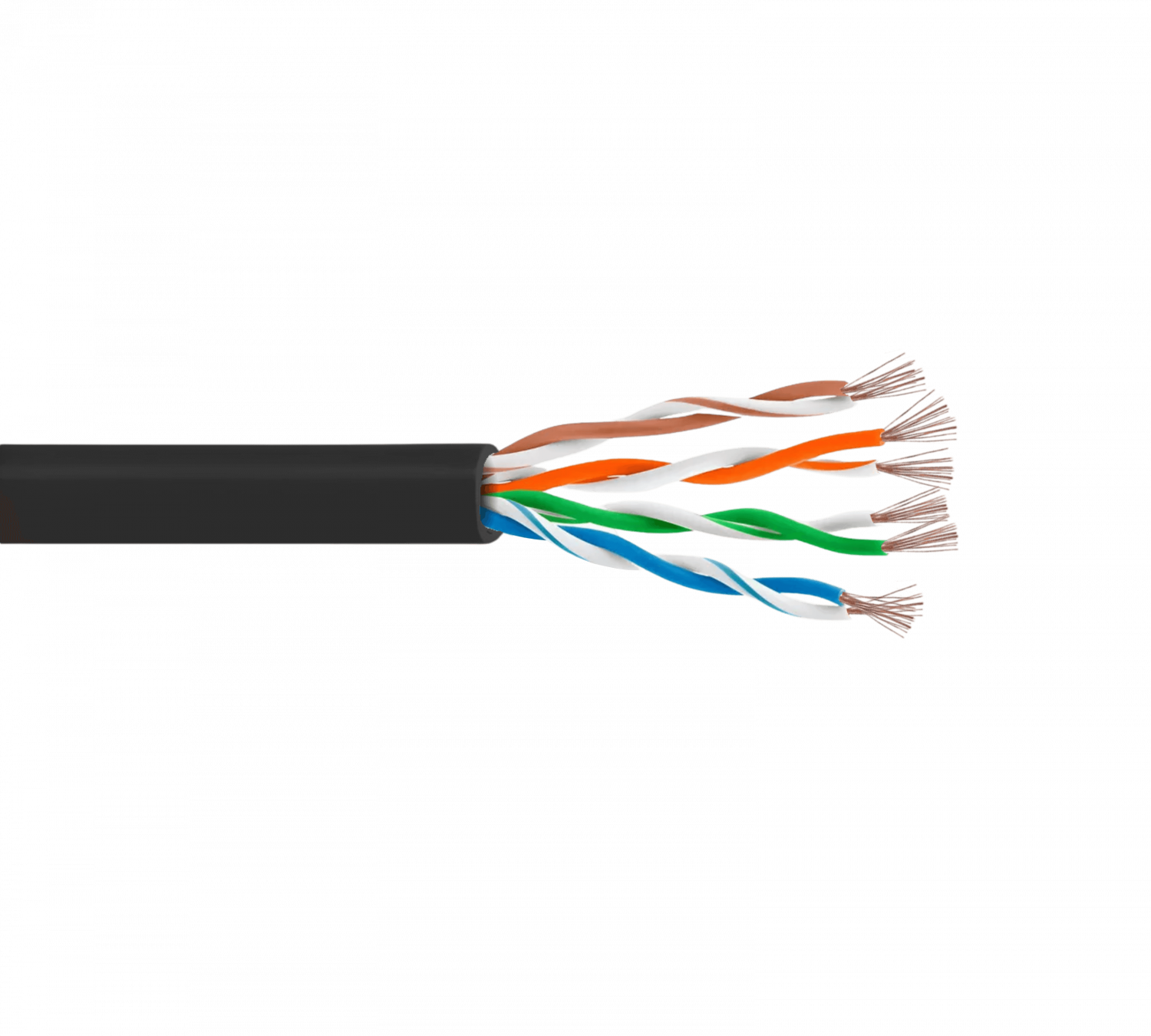 Cable Patch 3mt Cat5e Negro LSZH Inyectado Multifilar 2