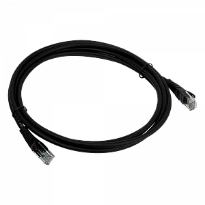 Cable Patch 3mt Cat5e Negro LSZH Inyectado Multifilar