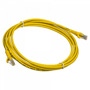 Cable Patch 3mt Cat5e Amarillo LSZH Inyectado Multifilar