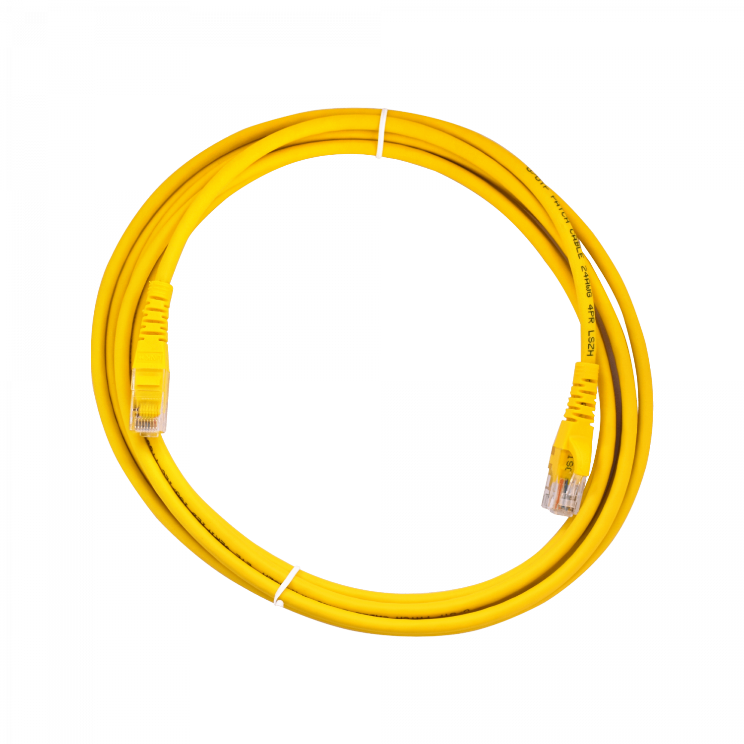 Cable Patch 3mt Cat6 Amarillo LSZH Inyectado Multifilar 1