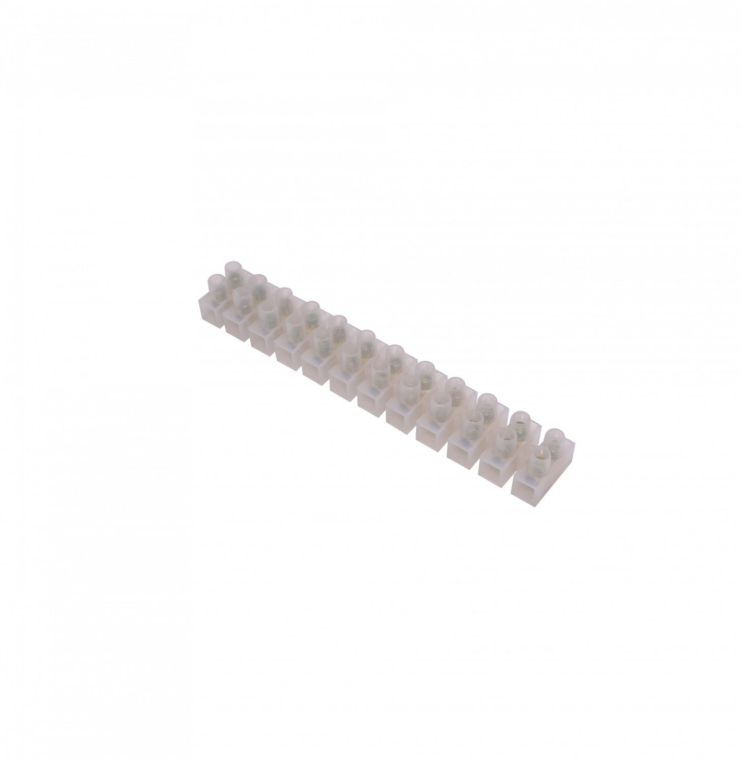Regleta-Tornillos 3-Ampere 0,75mm2 12-Pares  380V 3A-Max 90x10x11mm 2