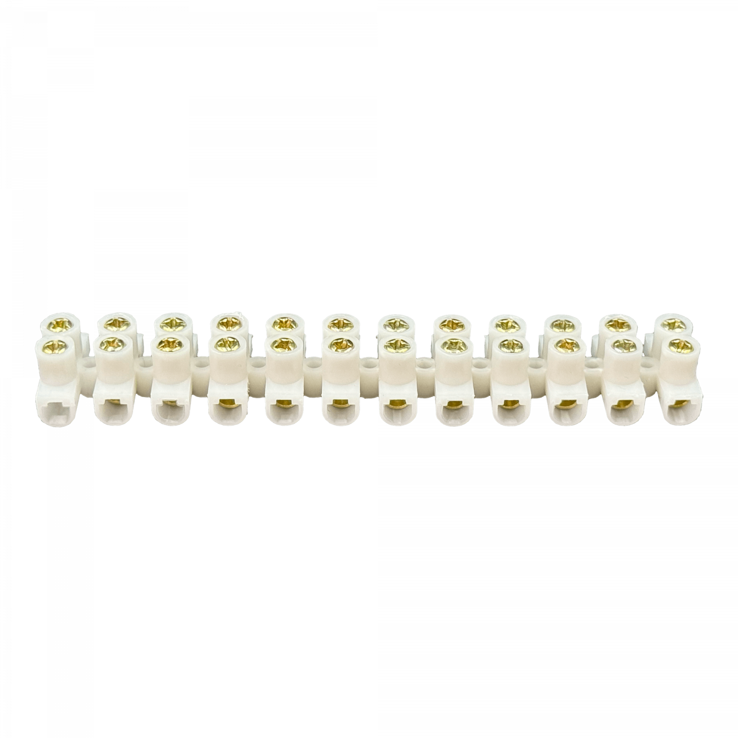 Regleta-Tornillos 16-Ampere 12mm2 12-Pares  380V 16A-Max 122x22x14mm 2