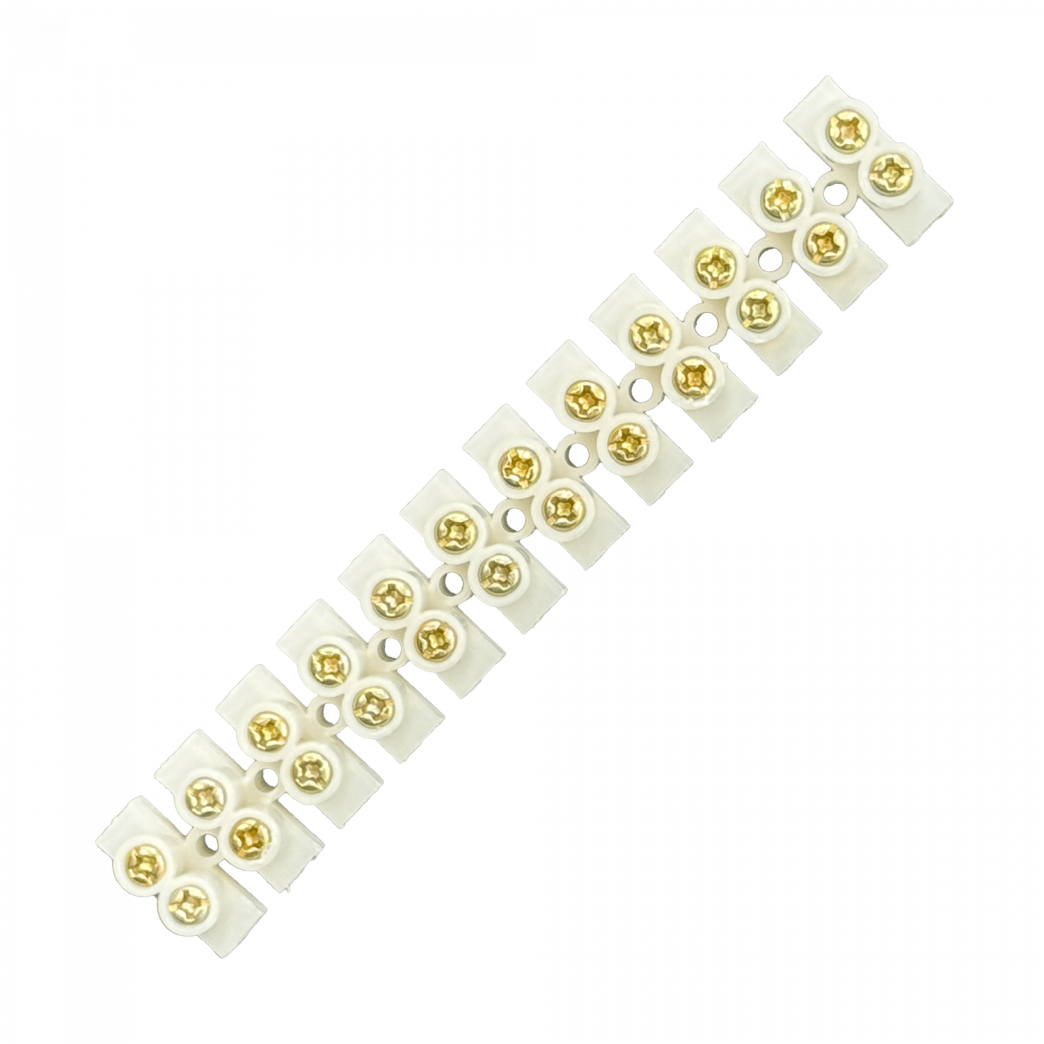 Regleta-Tornillos 16-Ampere 12mm2 12-Pares  380V 16A-Max 122x22x14mm 3