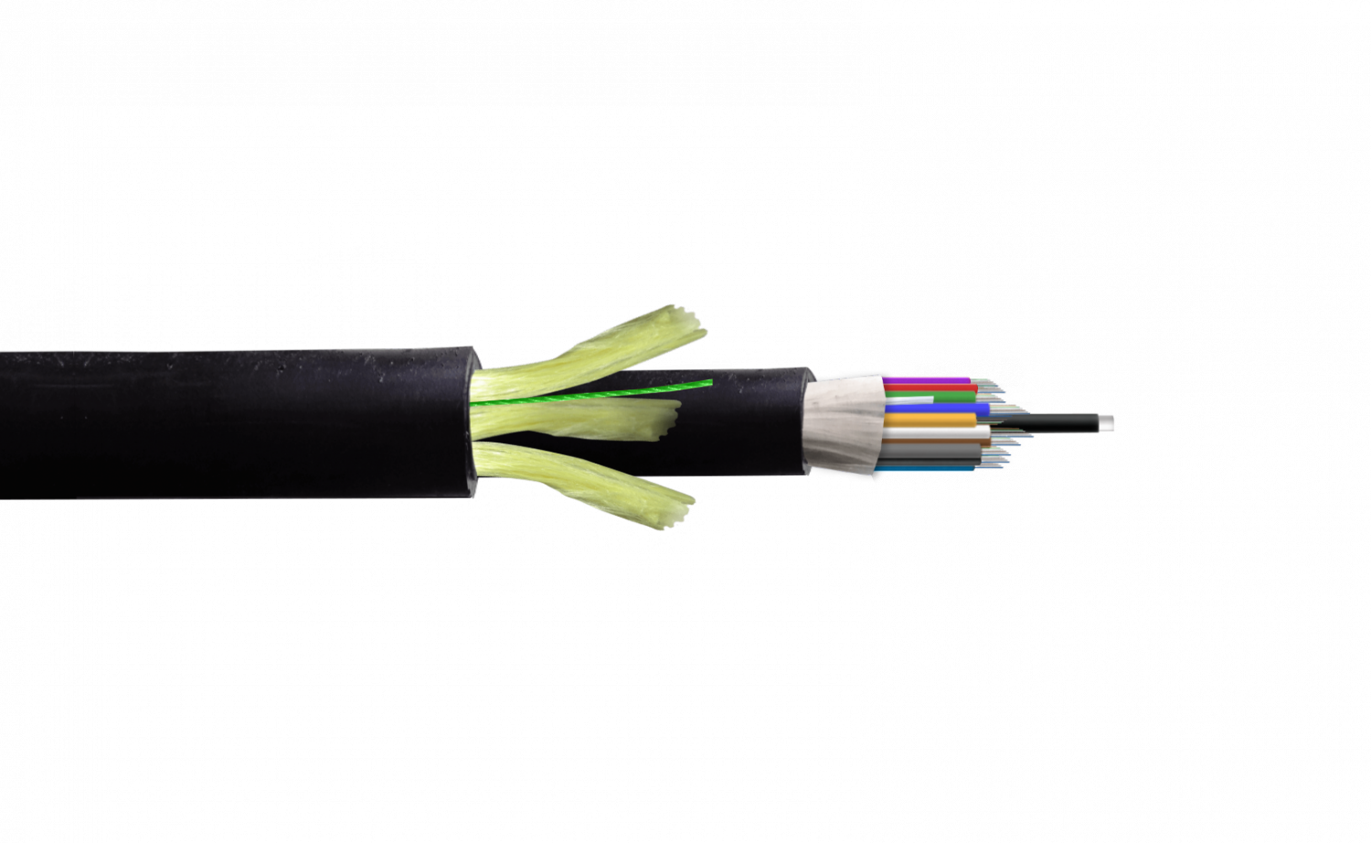 Cable de Fibra Óptica Monomodo 144 Fibras G652D ADSS Exterior PE  1