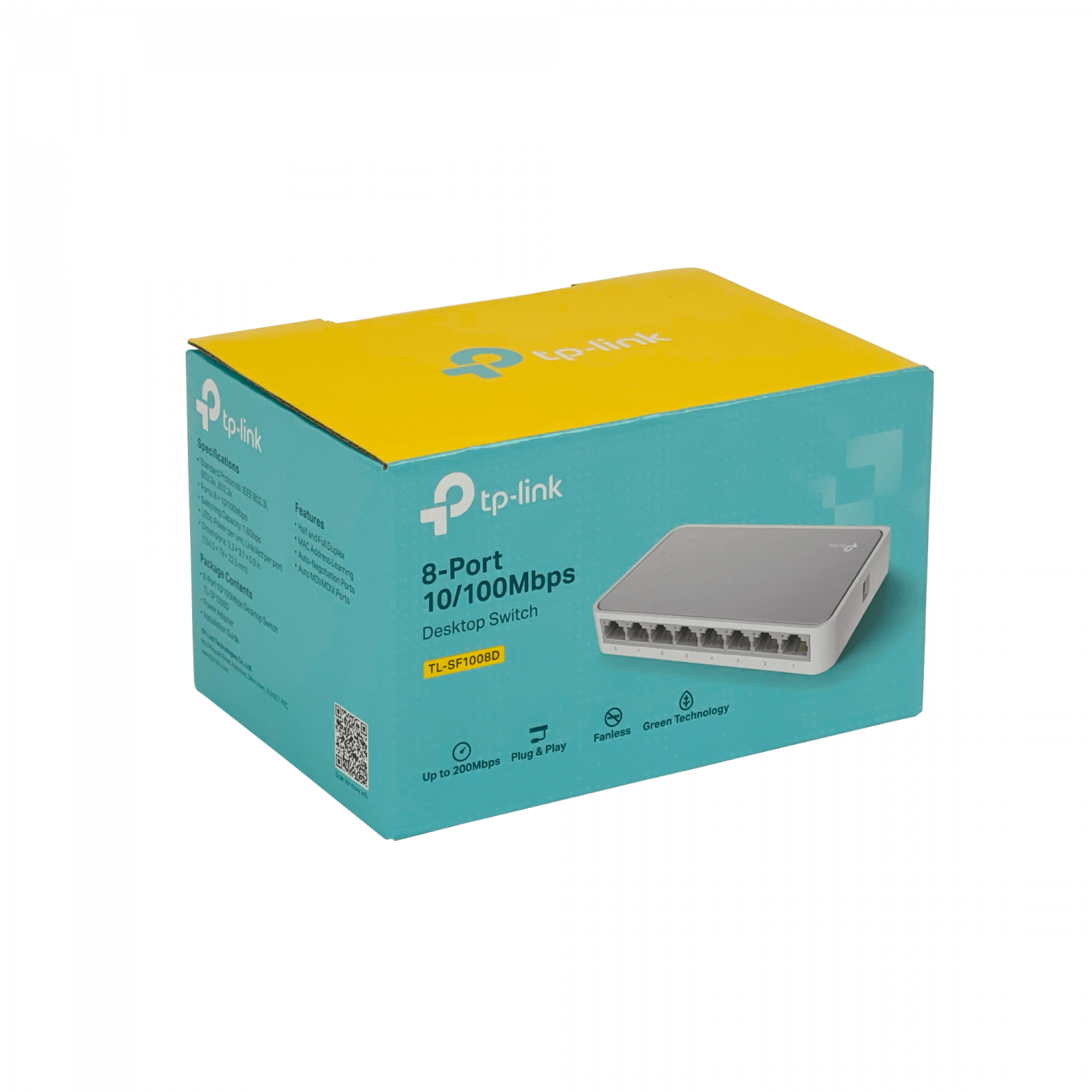 Switch TP-LINK TL-SF1008D 8 Puertos 10/100Mbps, Fanless, Auto MDI/MDIX, Plug and Play, No Administra 8