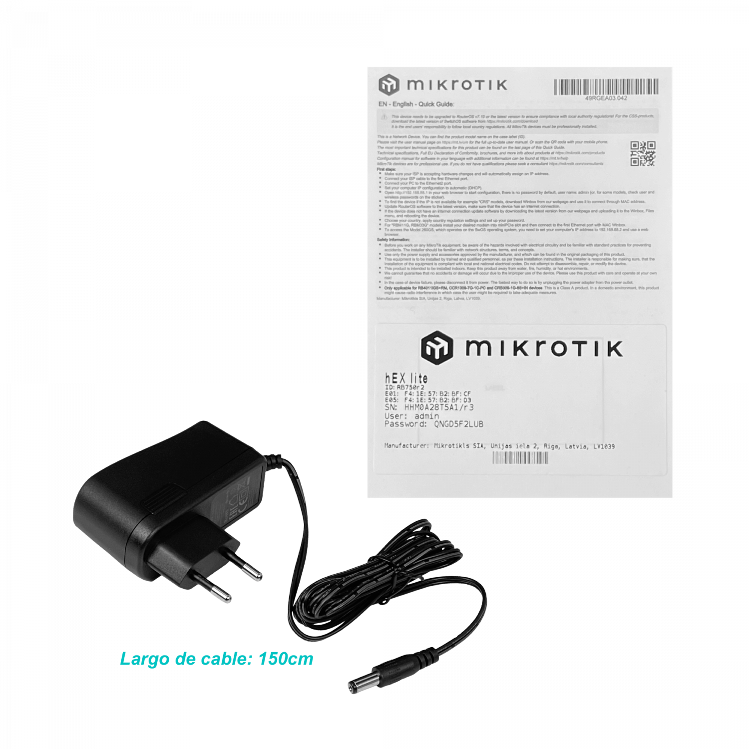 Router MikroTik hEX lite RB750r2 - 5 Puertos Ethernet, CPU 850MHz, 64MB RAM 7