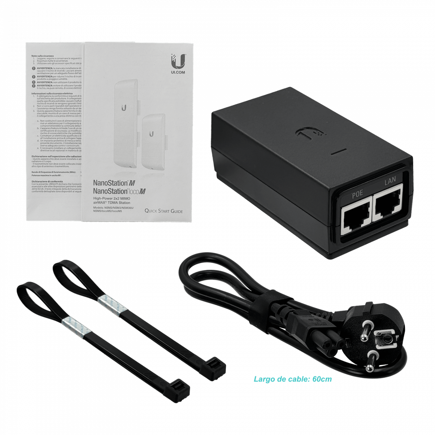 Punto de Acceso Ubiquiti NanoStation M5 - 5 GHz, 150+ Mbps, Ideal para Enlaces Punto a Punto 6