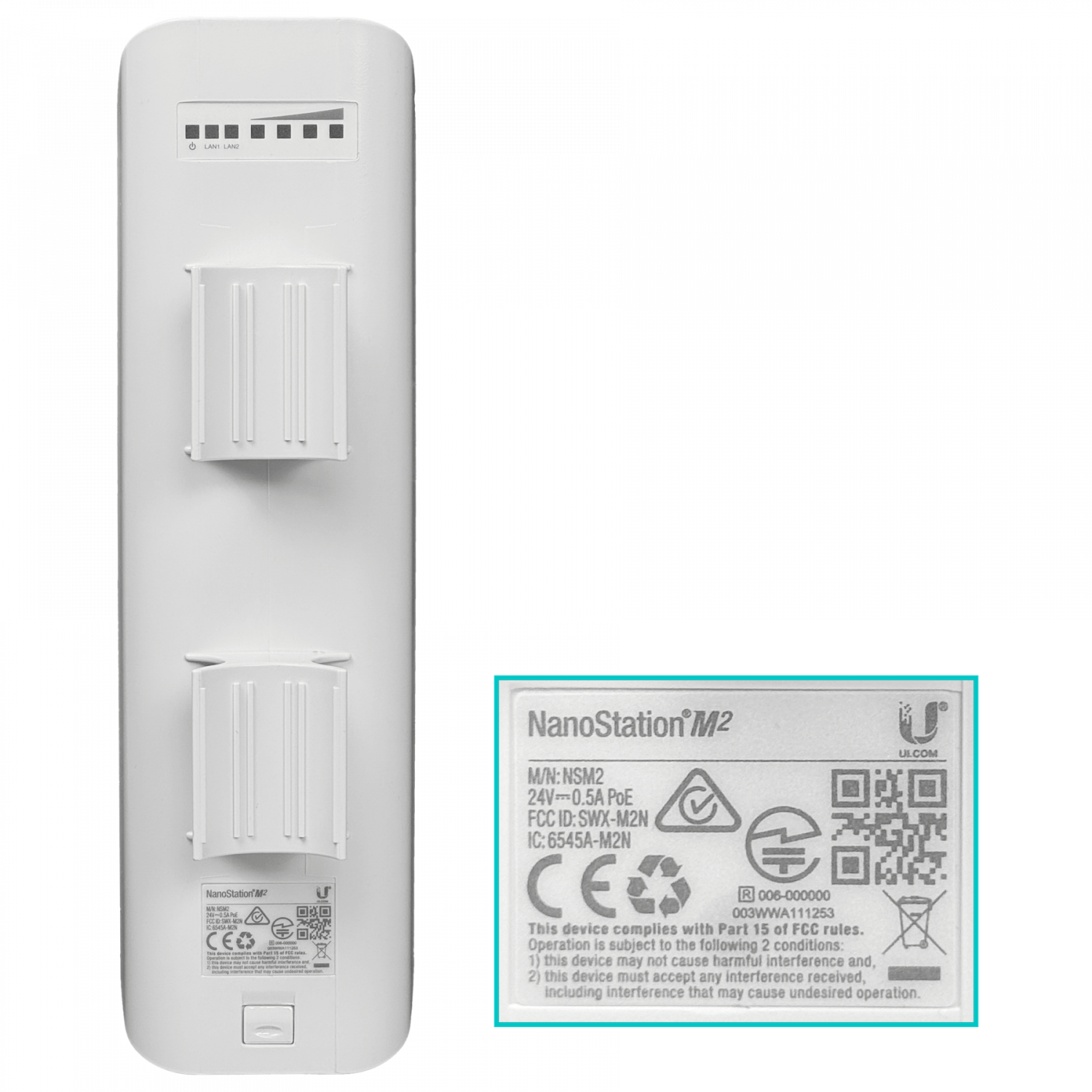 Access Point Wireless Ubiquiti NanoStation M2 2.4Ghz + Antena 11dBi Doble Polarizacion 5