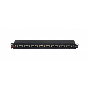 Patch Panel  1U 24 Puerto RJ45 Cat6 FTP SFTP Blindado Certificacion UL