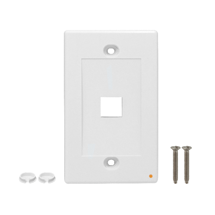 Faceplate 70x114mm Blanco 1-Keystone Horizontal  2