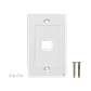 Faceplate 70x114mm Blanco 1-Keystone Horizontal  - Miniatura 2