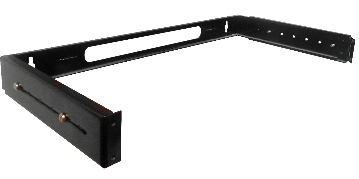 Bracket Mural Abierto 1U Ajustable con Bisagra para Rack 1