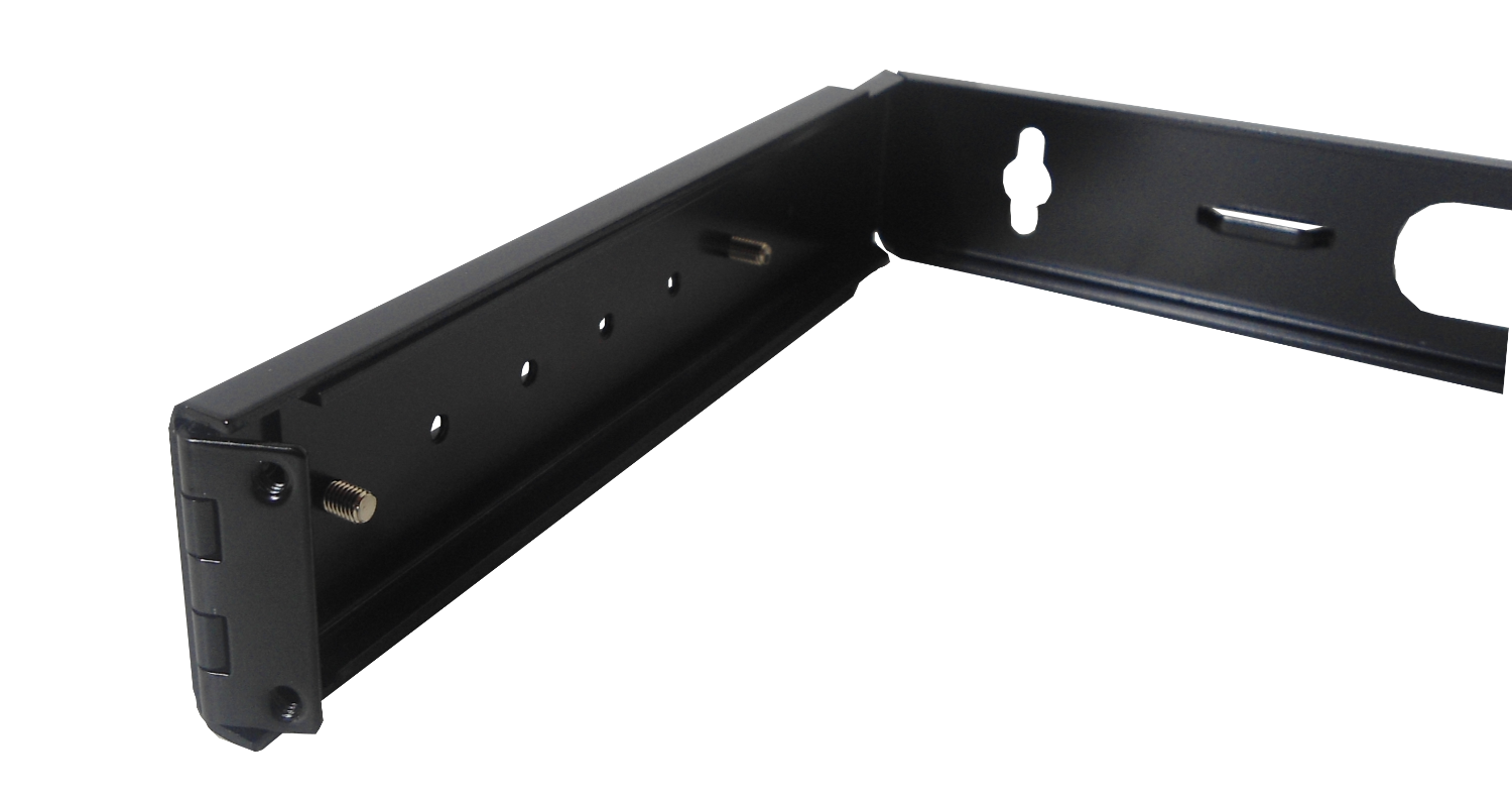 Bracket Mural Abierto 1U Ajustable con Bisagra para Rack 2