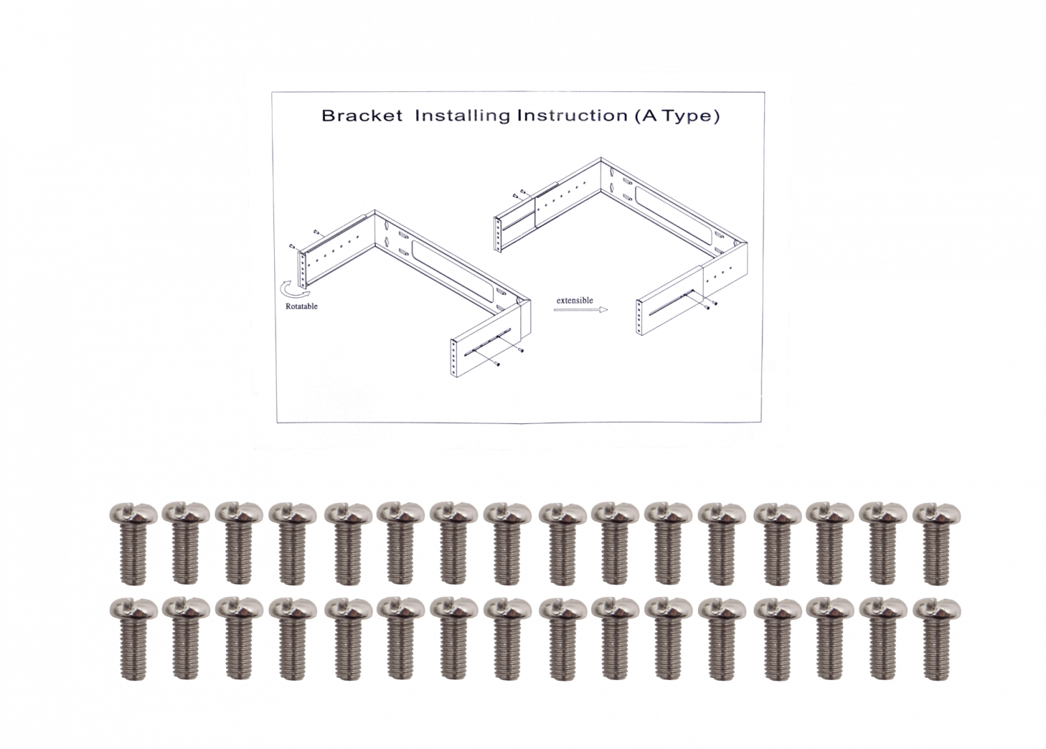 Bracket Mural Abierto 8U Ajustable con Bisagra 5