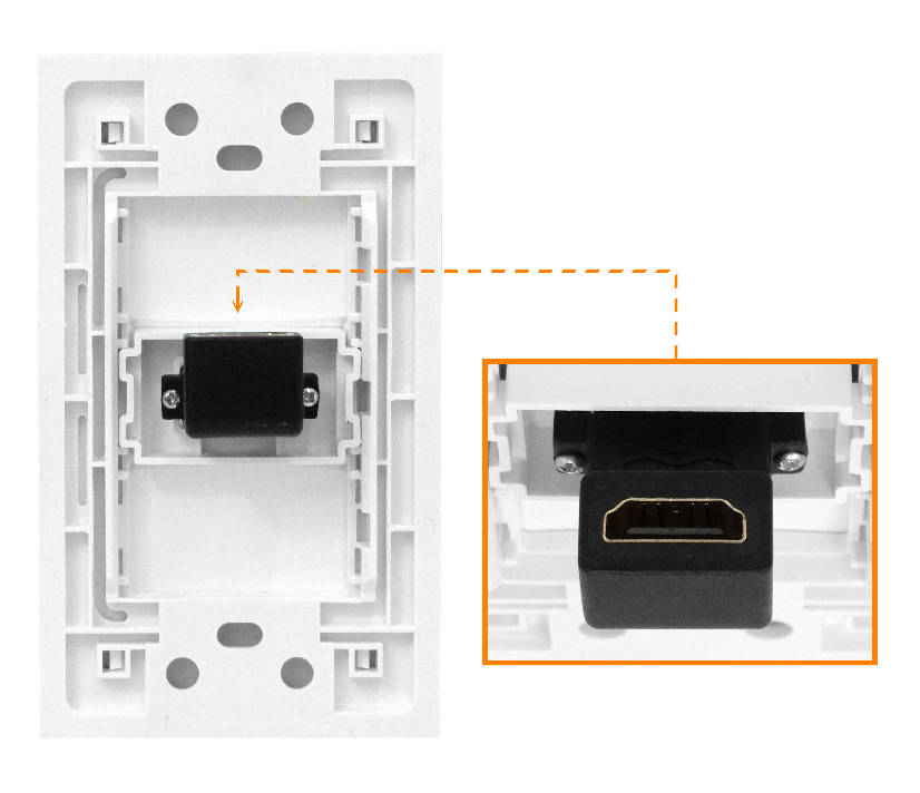 Faceplate HDMI-HH Hembra-Hembra sin-cable 70x114mm 2