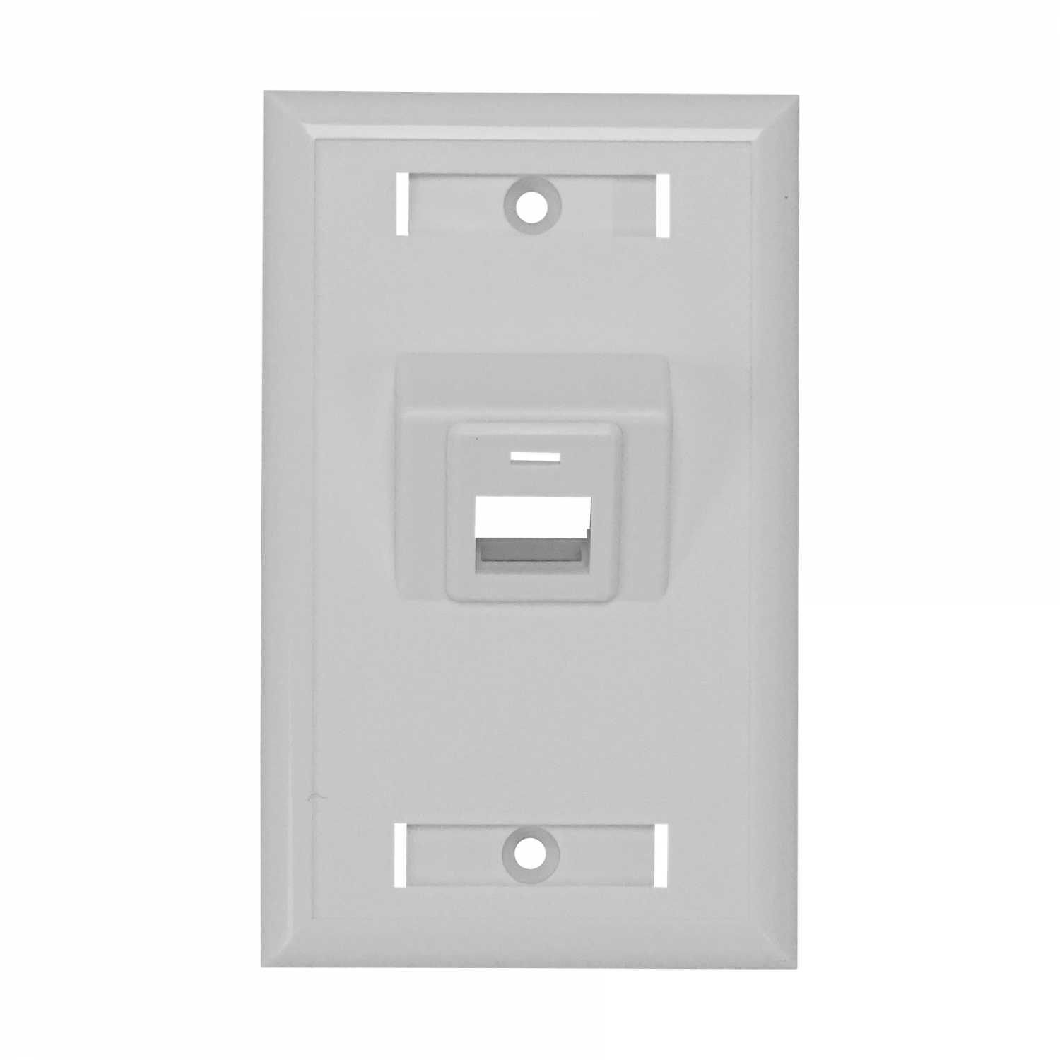Faceplate  Blanco Angular 1X  70x114mm Placa 1-Keystone 1