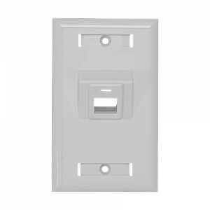 Faceplate  Blanco Angular 1X  70x114mm Placa 1-Keystone