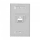 Faceplate  Blanco Angular 1X  70x114mm Placa 1-Keystone - Miniatura 1