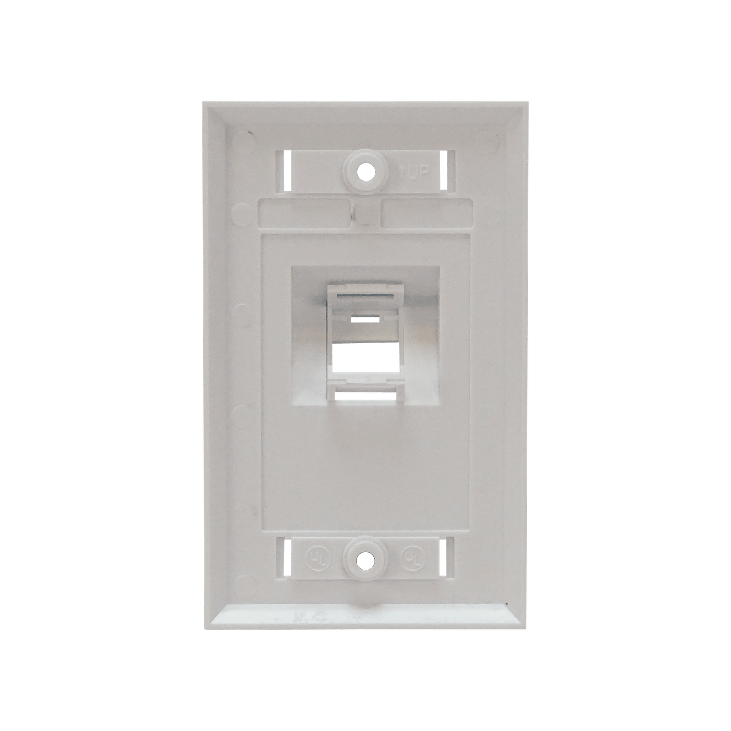 Faceplate  Blanco Angular 1X  70x114mm Placa 1-Keystone 2