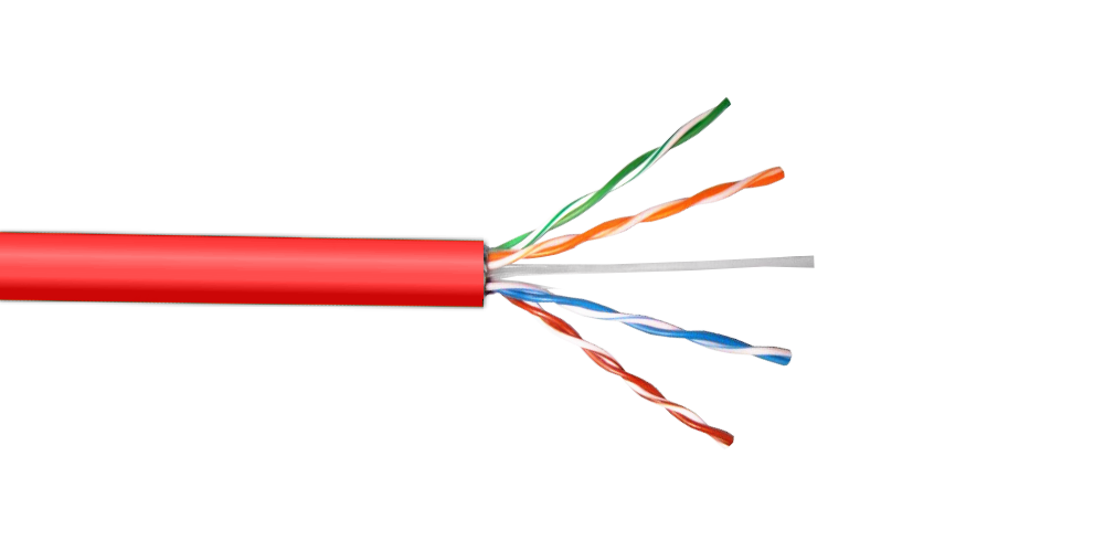 Caja Cable  Cat5e UTP Rojo 305mt Unifilar Cobre 1