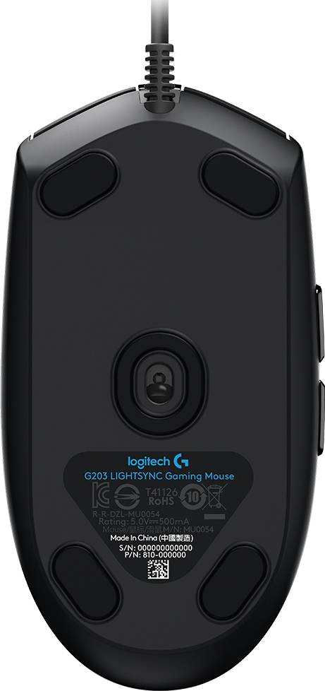 Mouse Gamer Logitech G203 RGB LIGHTSYNC, 6 botones programables, 8.000 DPI, Black 6