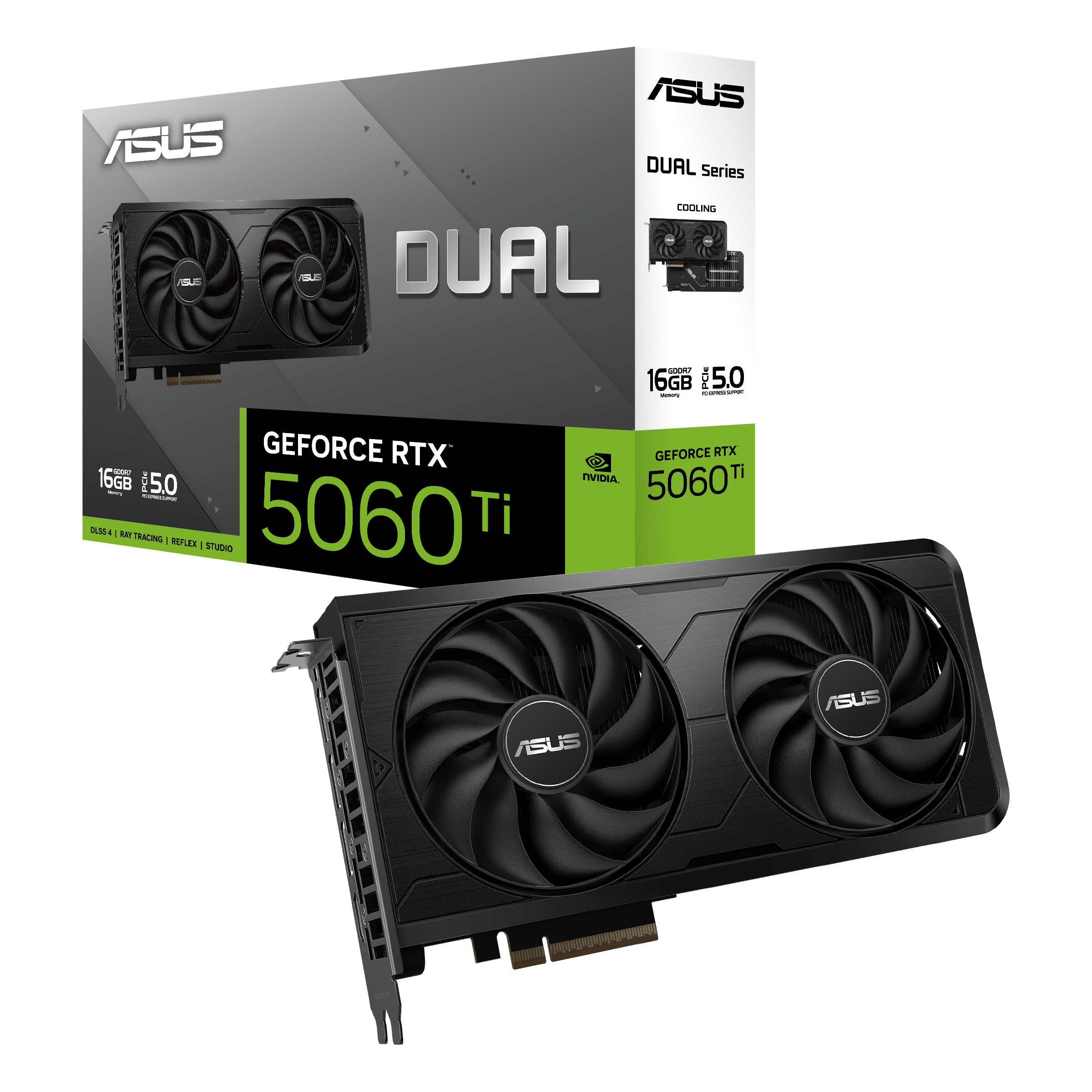Tarjeta de Video ASUS DUAL NVIDIA GeForce RTX 5060 Ti EVO, 16GB GDDR7, 128-bit, PCI-e 5.0 1