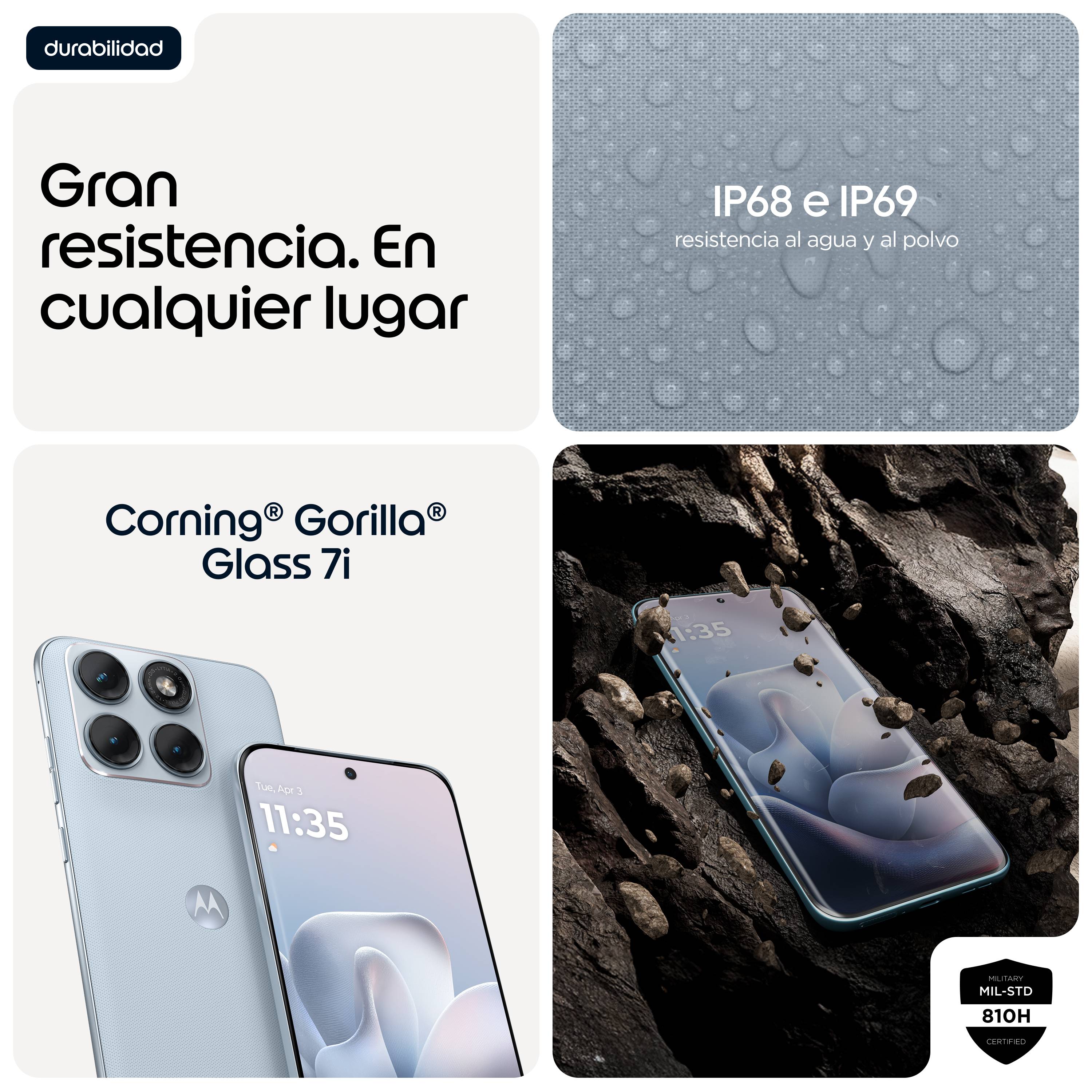 Smartphone Motorola Edge 70 Fusion 8GB 256GB AMOLED 144Hz 5G Batería Extendida 9
