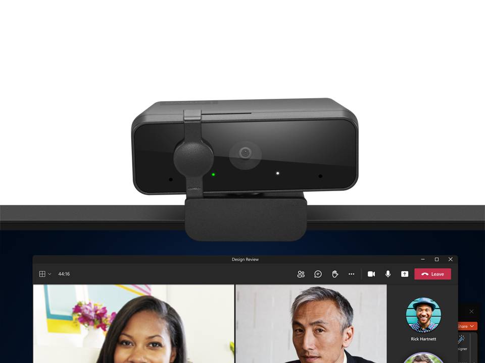 Cámara Web Lenovo Essential FHD Gen2 1080p con Micrófono Dual Privacidad Streaming 7