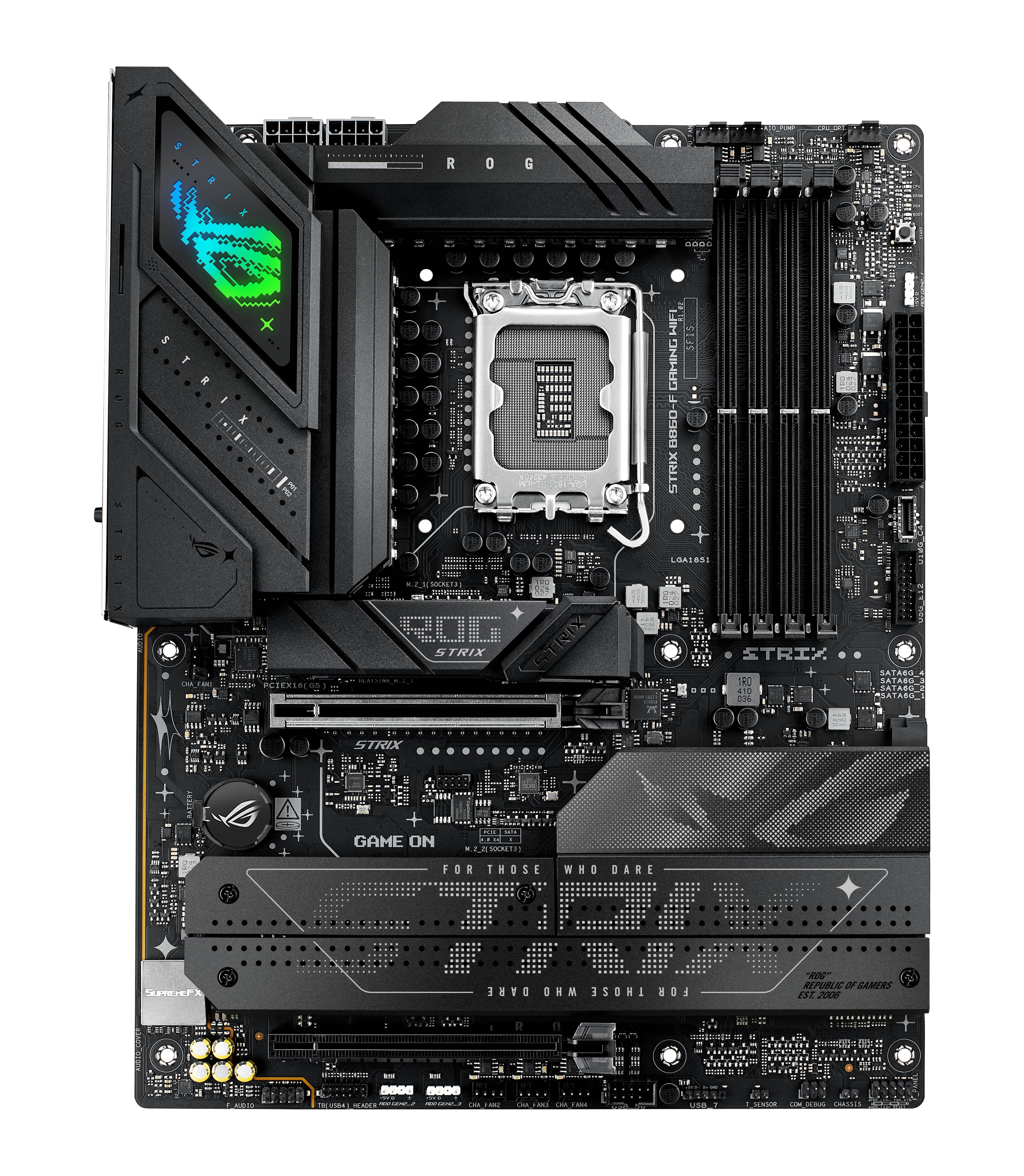Placa Madre ASUS ROG STRIX B860-F GAMING WIFI Socket Intel LGA1851 4xDDR5 WiFi 7 ATX 3