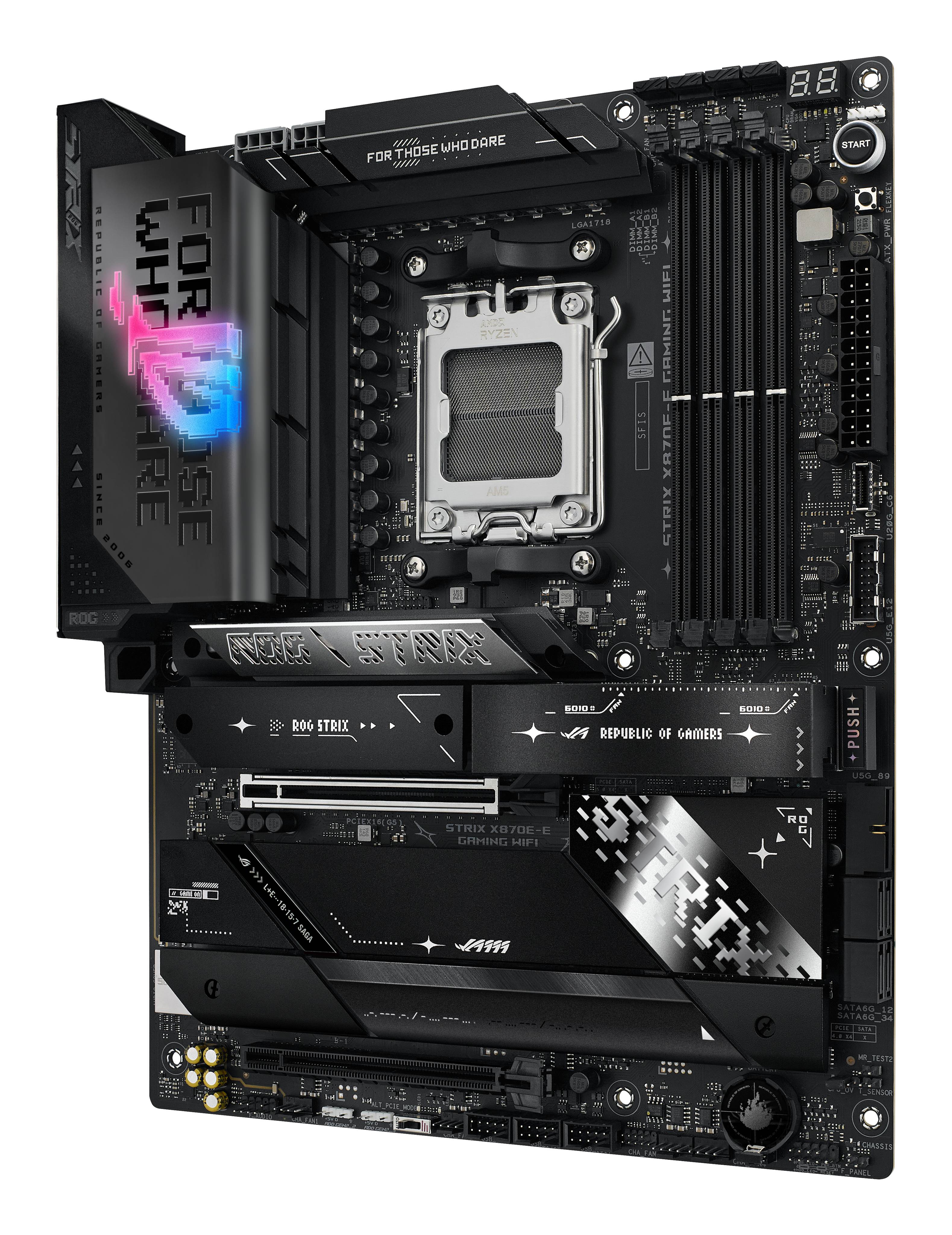 Placa Madre ASUS ROG STRIX X870E-E GAMING WIFI, Socket AM5, 4xDDR5, 5xM.2, 4x SATA, WiFi 7, ATX 4