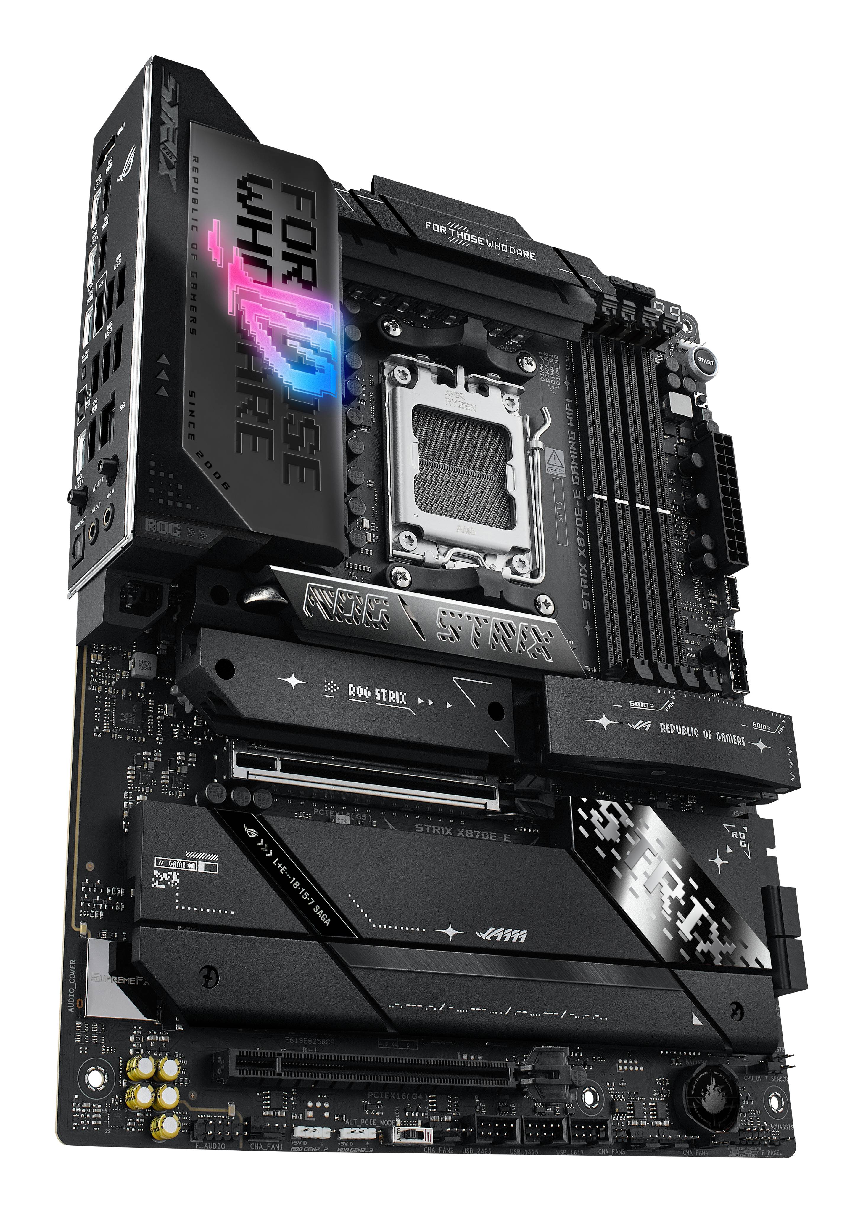 Placa Madre ASUS ROG STRIX X870E-E GAMING WIFI, Socket AM5, 4xDDR5, 5xM.2, 4x SATA, WiFi 7, ATX 5