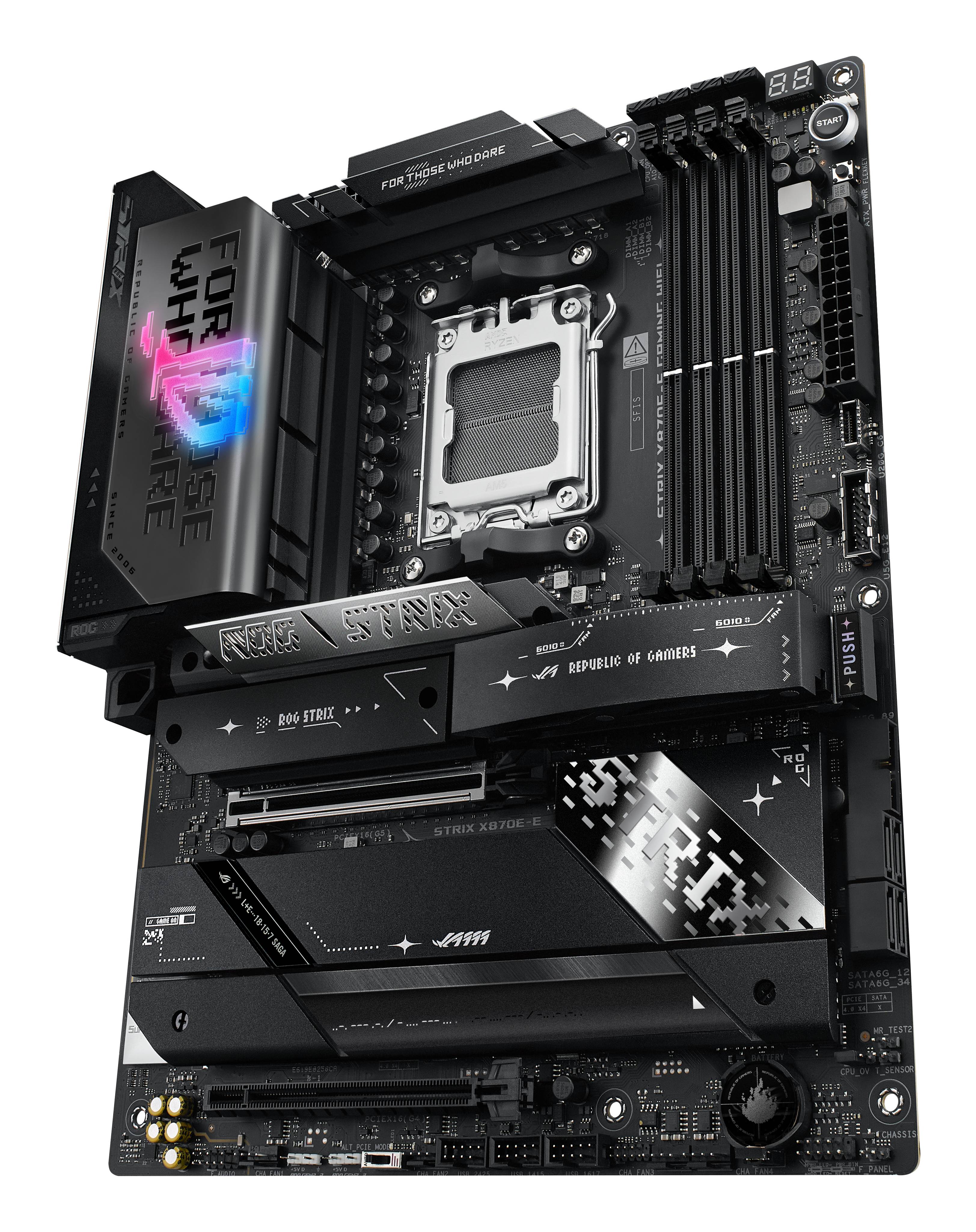 Placa Madre ASUS ROG STRIX X870E-E GAMING WIFI, Socket AM5, 4xDDR5, 5xM.2, 4x SATA, WiFi 7, ATX 6