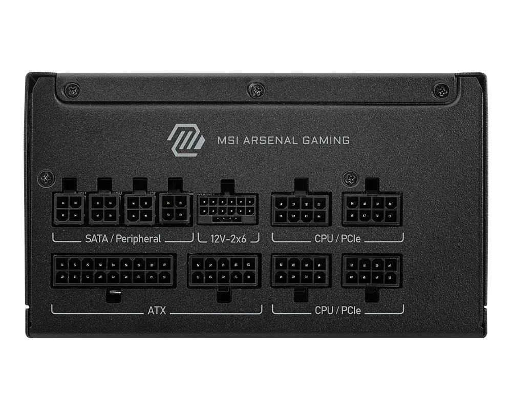 Fuente de Poder MSI MAG A1000GLS PCIE5, Full Modular, Conector 12V-6x2, Certificada 80 PLUS GOLD 2