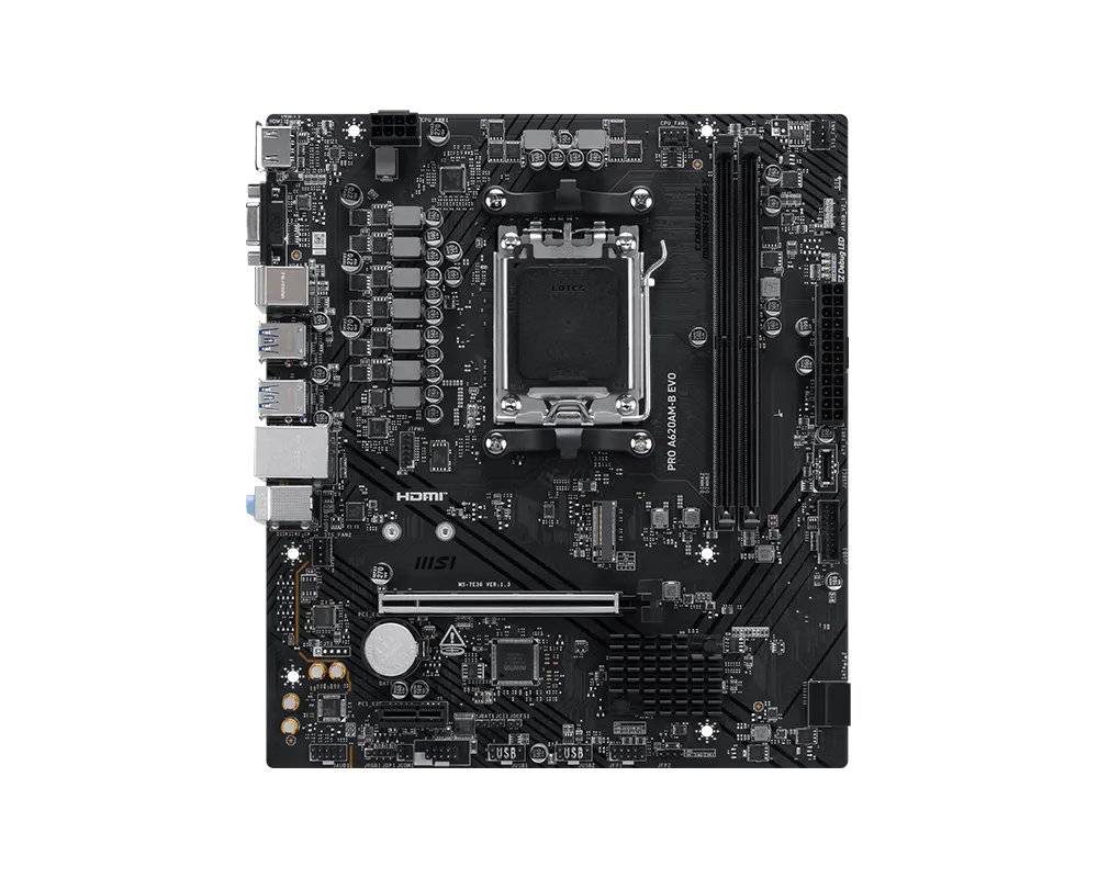 Placa Madre MSI PRO A620AM-B EVO, Socket AM5, 2x DDR5, 1x M.2, 2.5GbE, m-ATX 2