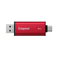 Unidad SSD Portátil Kingston Dual Portable, 2TB, Conexión USB-A/USB-C, Rojo  - Miniatura 2