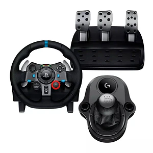 Bundle Logitech G29 G Driving Force, Volante + Palanca + Pedales, Indicadores Led,  PS5, PS4, y PC
