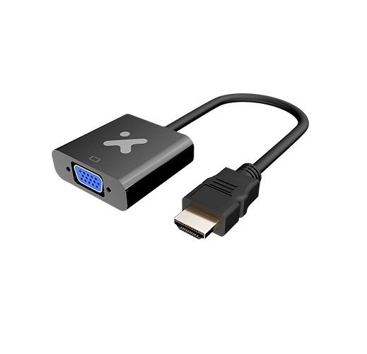Adaptador HDMI (M) a VGA (H) Xtech XTC-384, Negro 1