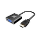 Adaptador HDMI (M) a VGA (H) Xtech XTC-384, Negro - Miniatura 2