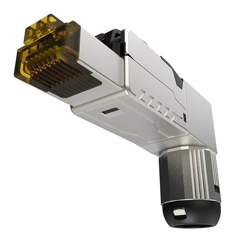 Conector RJ45 Nexxt XGiga NXM-STS01 Cat6A Blindado 90° Alto Rendimiento Red 5